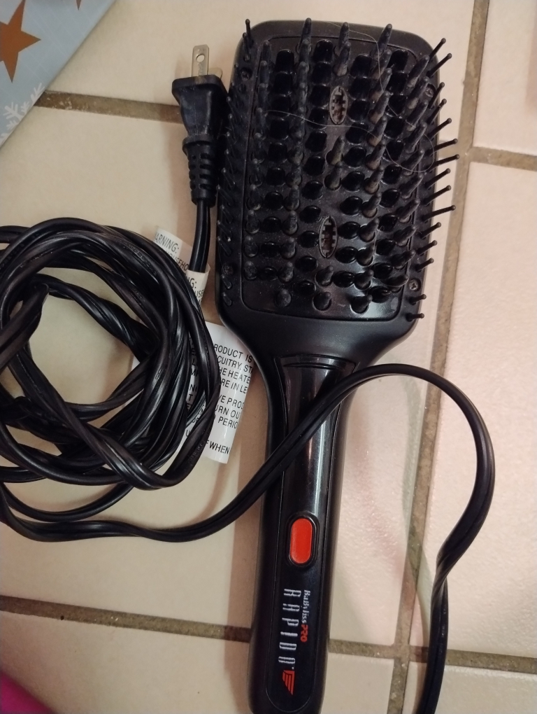 black ceramic hair straightener , hardly used , thumbnail