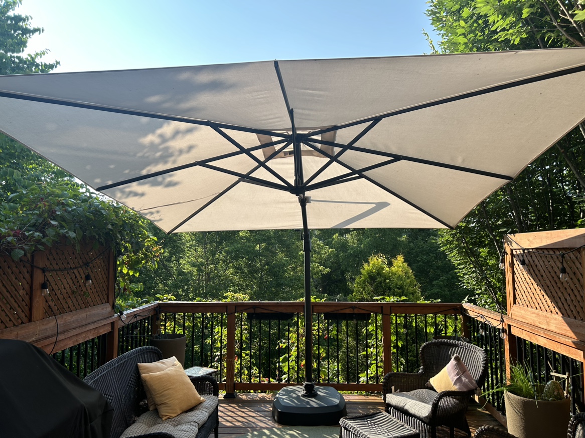 10’ Cantilever Umbrella square, Canvas colour fabric
