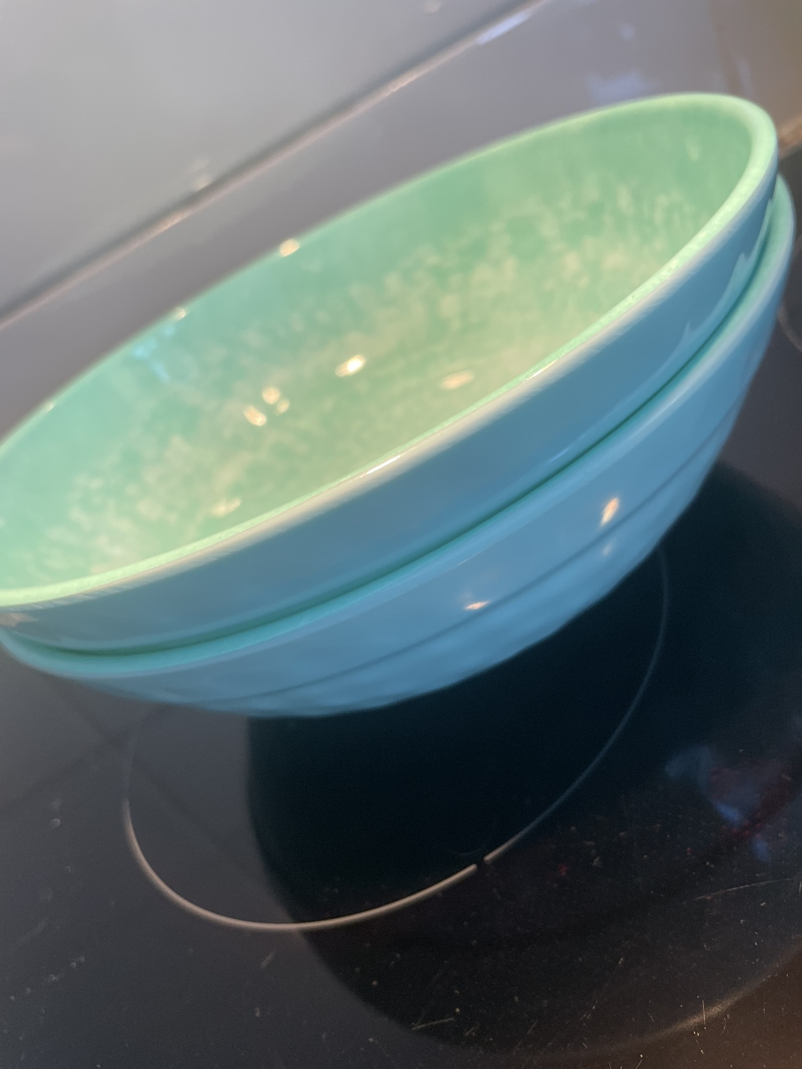 Set of 2 Aqua Blue Bowls  #freecycle image indicator(4)
