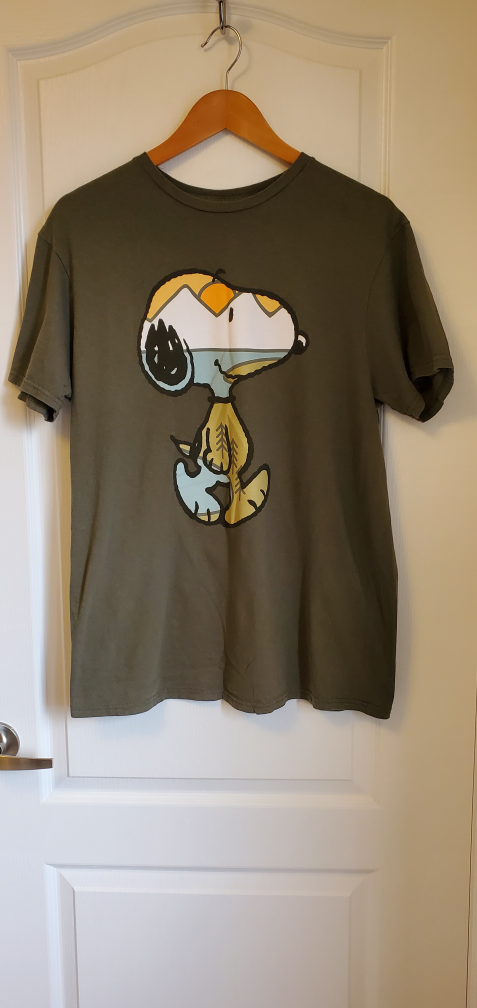 Peanuts Snoopy Men's Outdoor Camping Unisex T-Shirt Size L