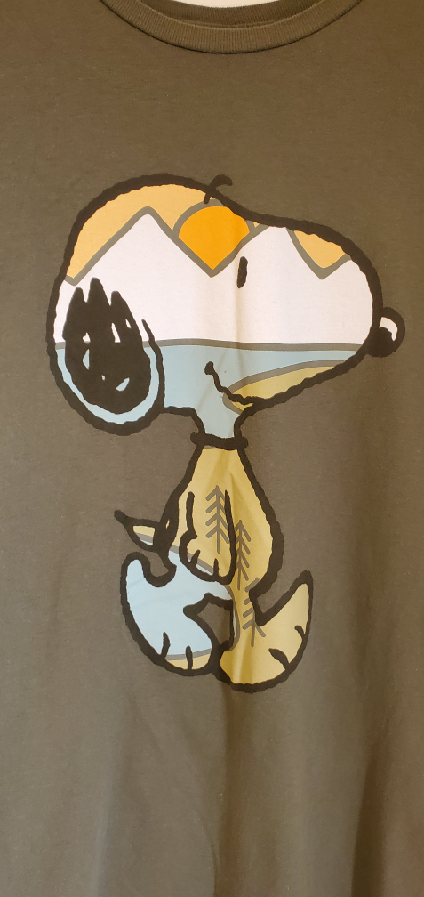 Peanuts Snoopy Men's Outdoor Camping Unisex T-Shirt Size L - photo 3