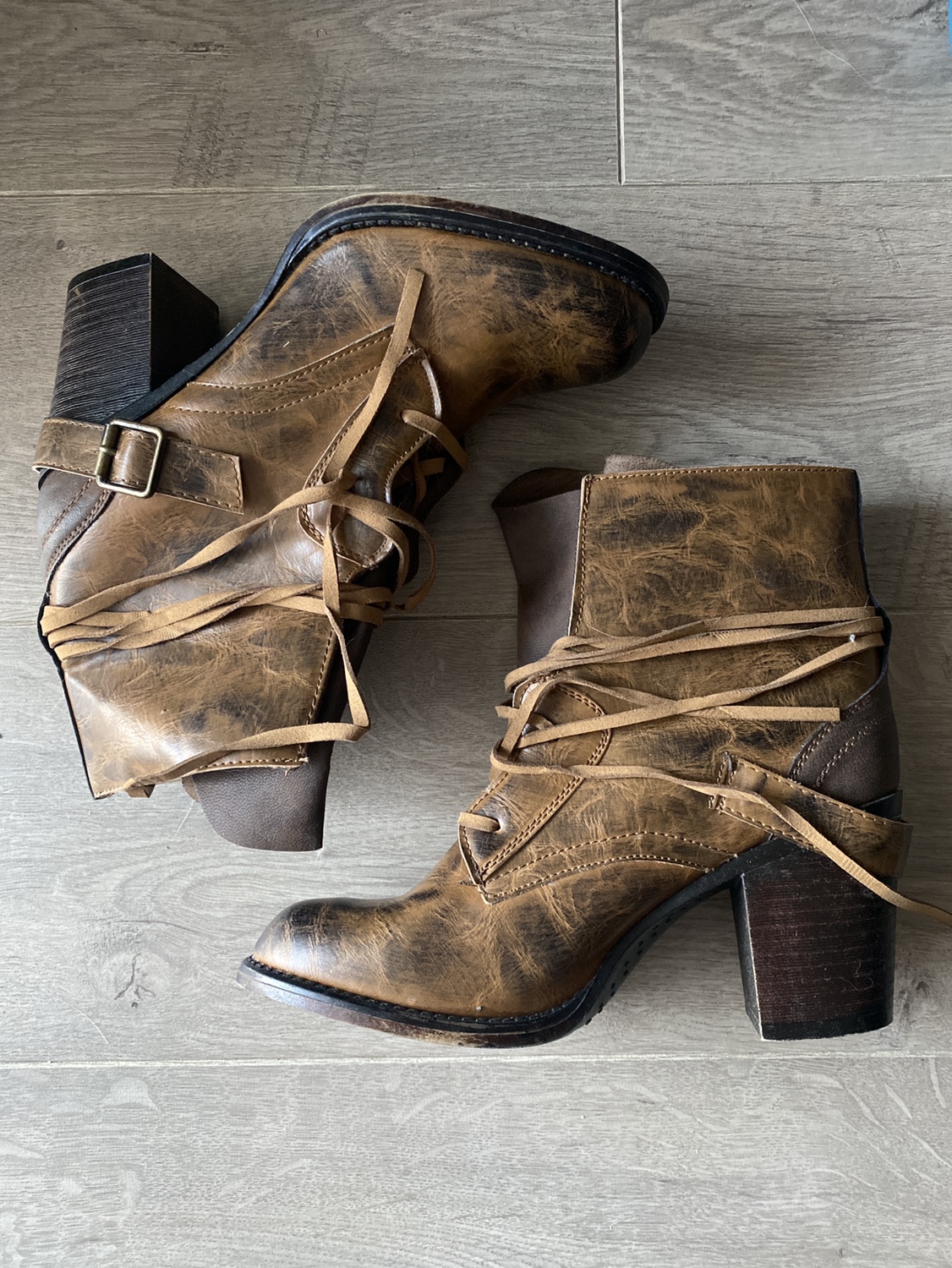 Brown Leather Ankle Boots