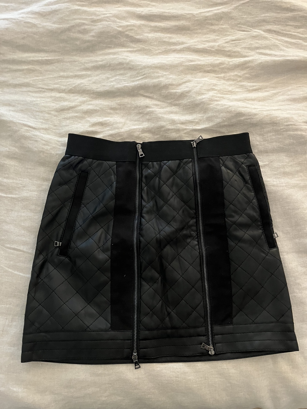 BCBG Faux Leather Mini Skirt thumbnail