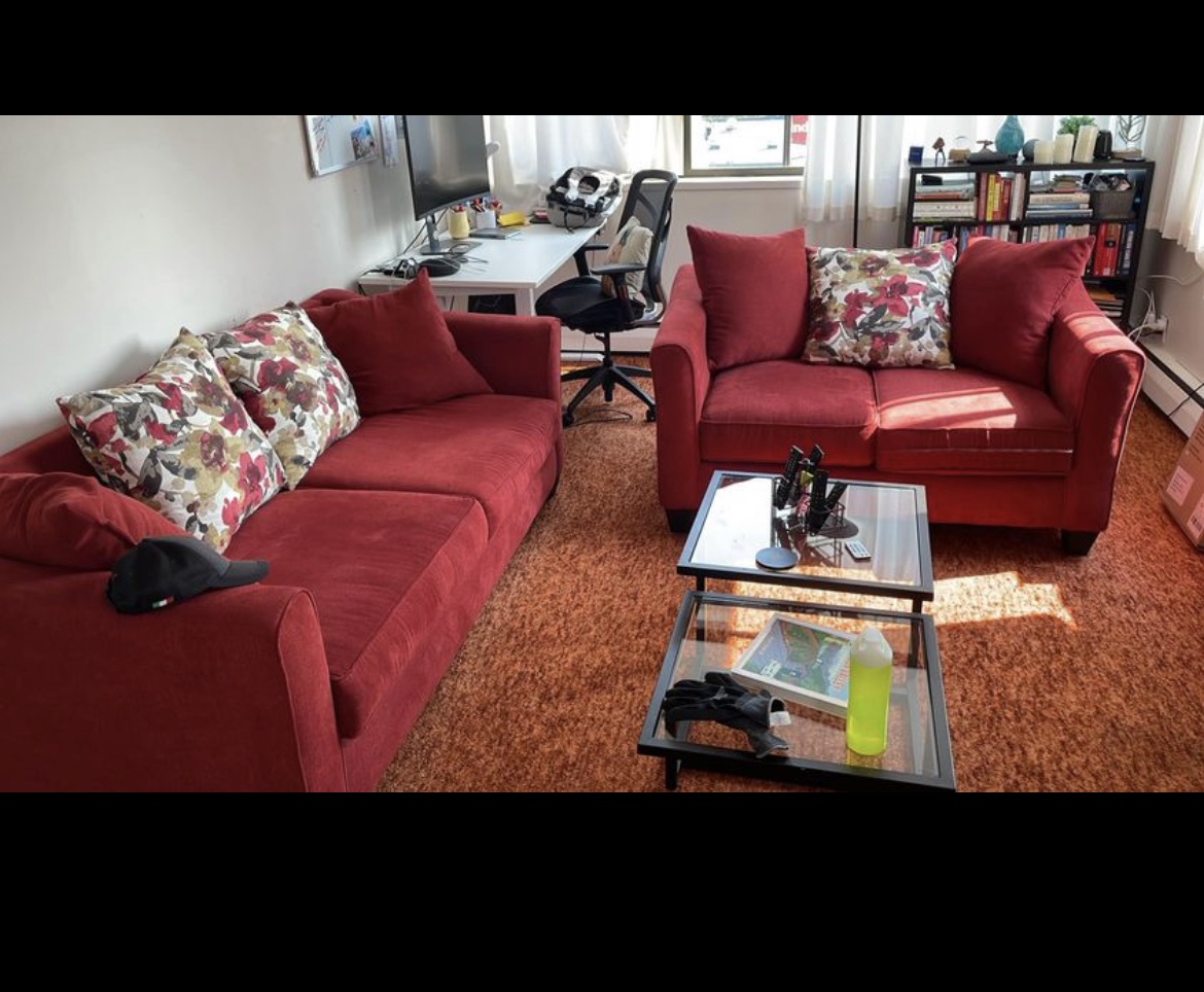 Red Sofa Set