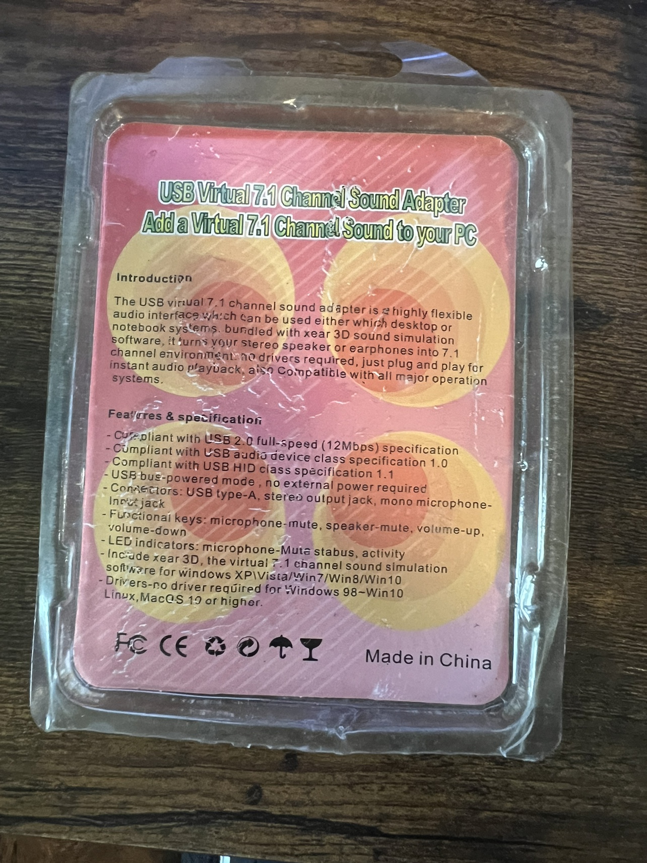 USB Virtual 7.1 Channel Sound Adapter image indicator(2)