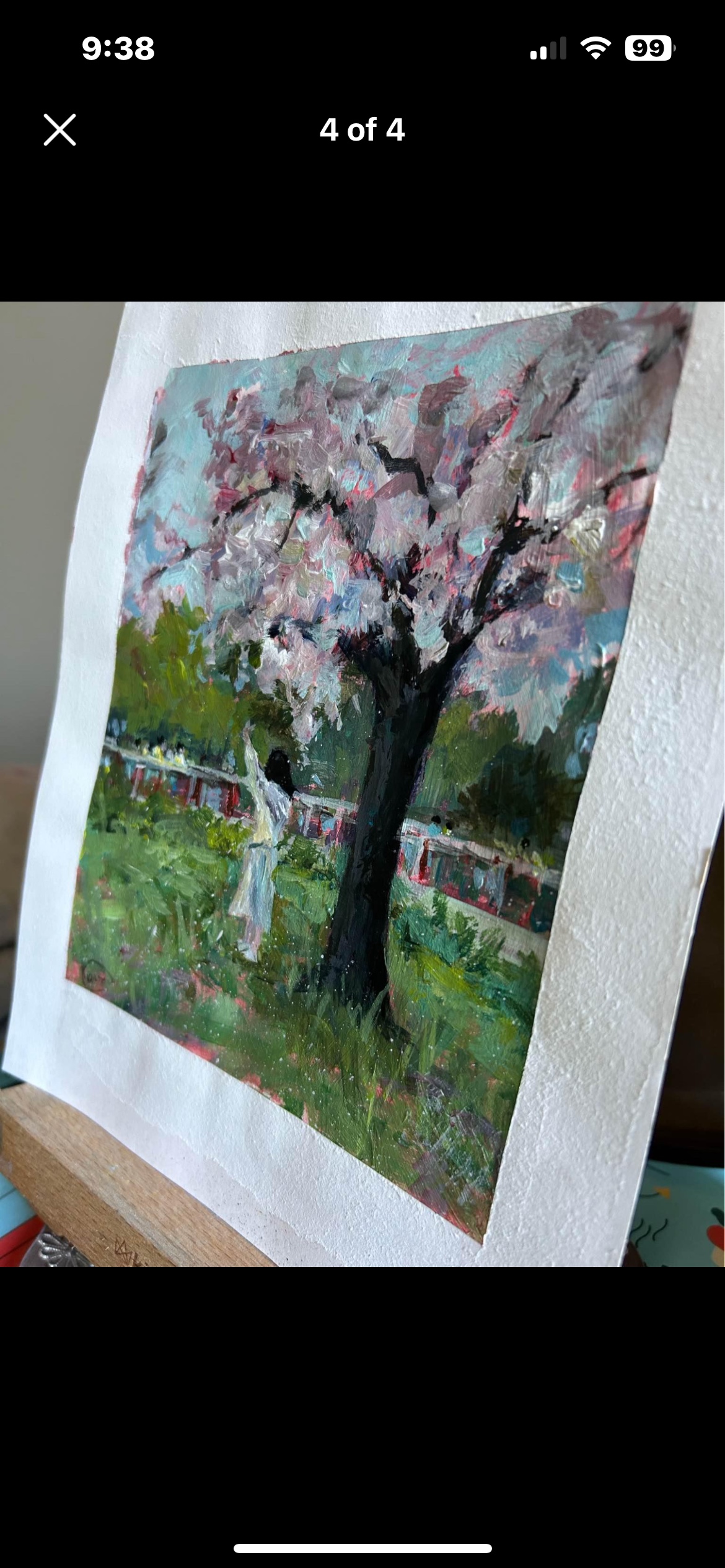 “Under the Blossom” original acrylic painting image indicator(3)