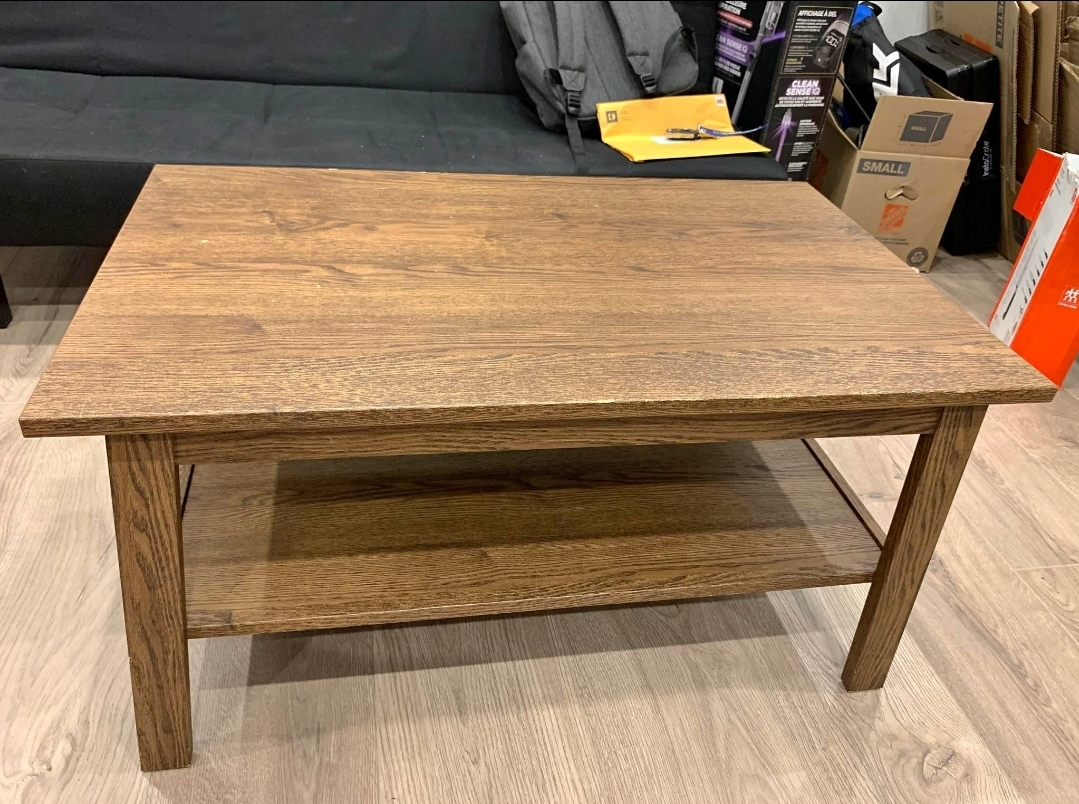 Wooden Coffee Table with Shelf