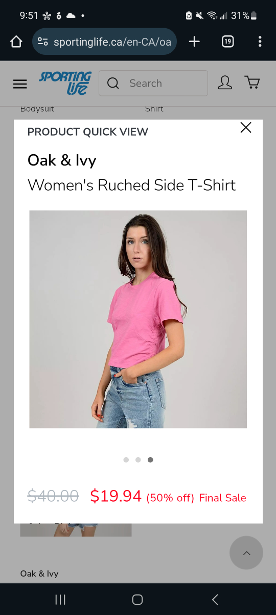 x2 Brand New Oak and Ivy Women's Medium T-Shirts image indicator(2)