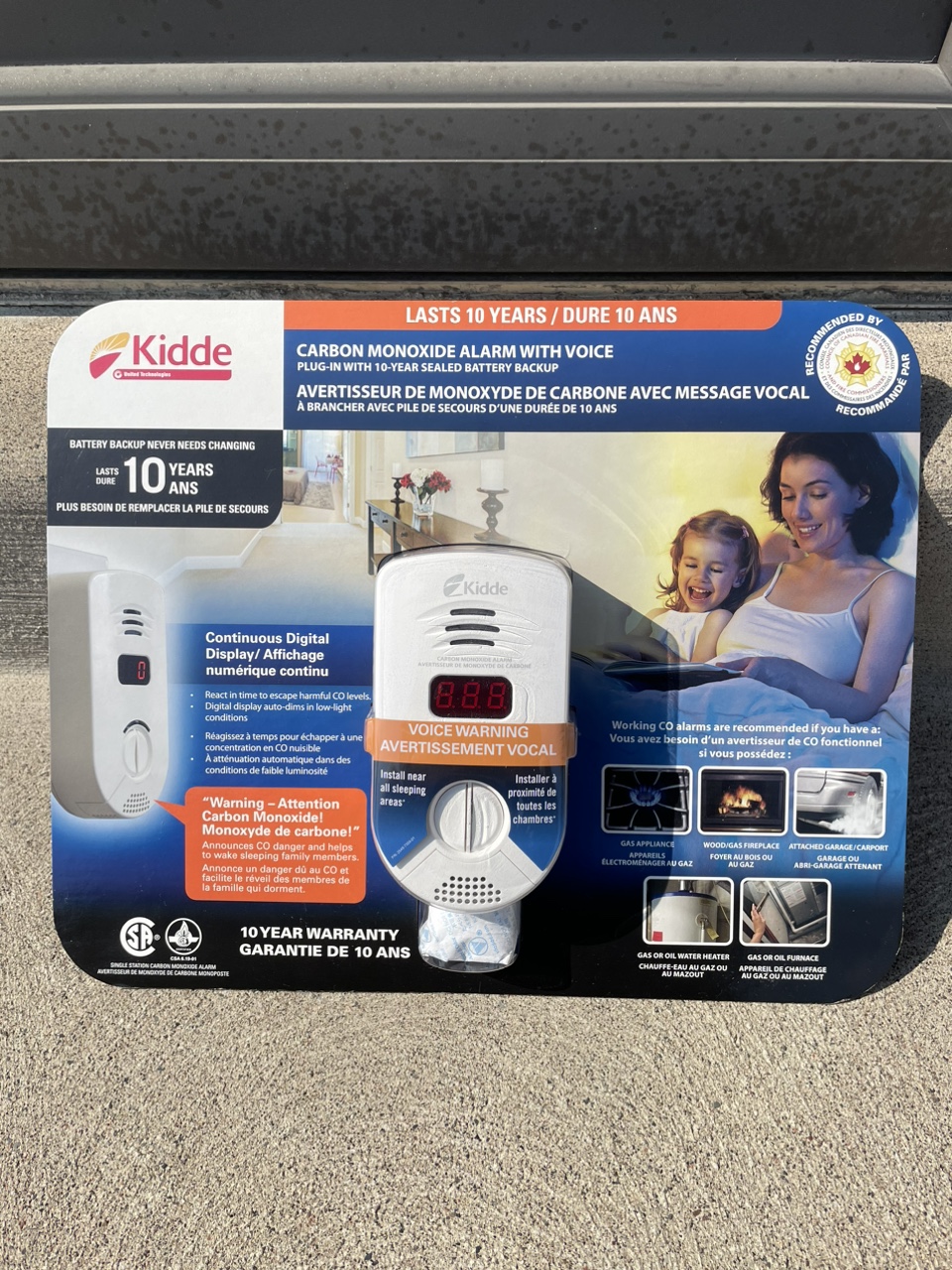 Kidde Carbon Monoxide Alarm with Voice Warning