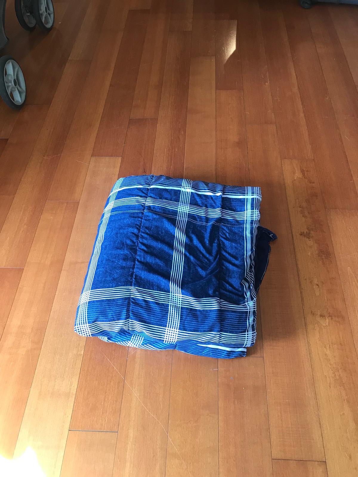 Blue and White Plaid cotton Comforter thumbnail