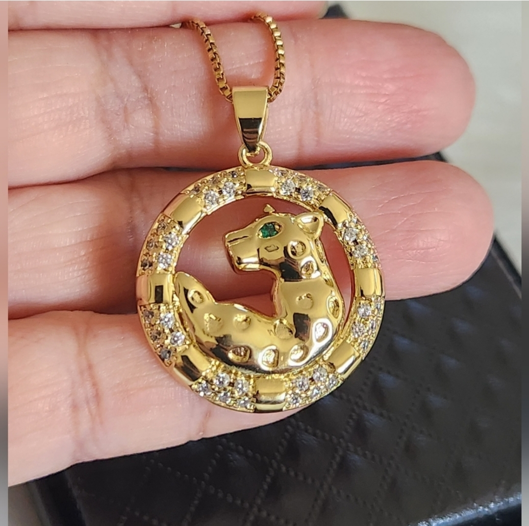 panther gold necklace *new - photo 4