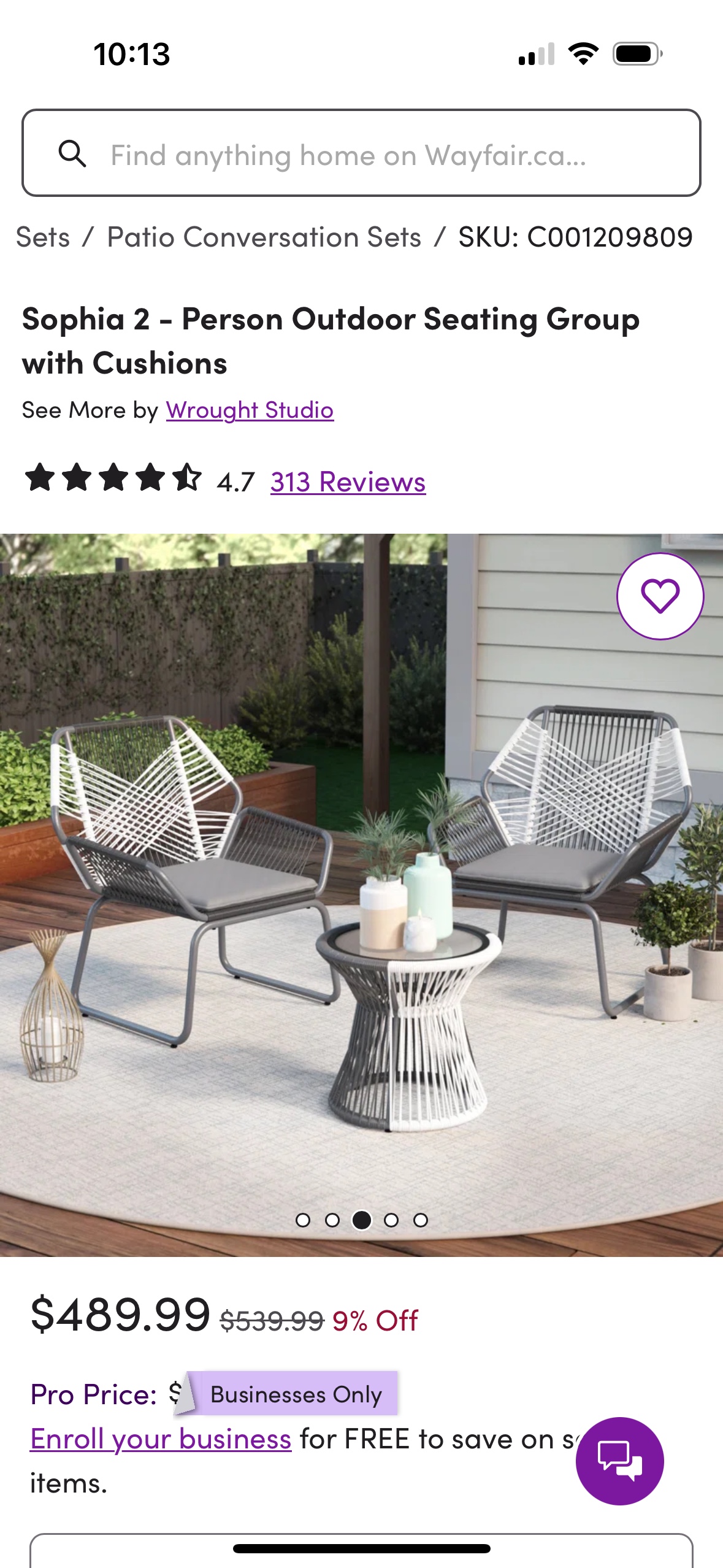 Patio set