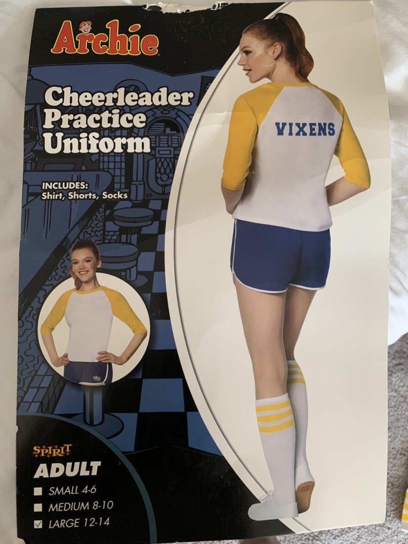 Archie Cheerleader Practice Uniform Halloween Costume