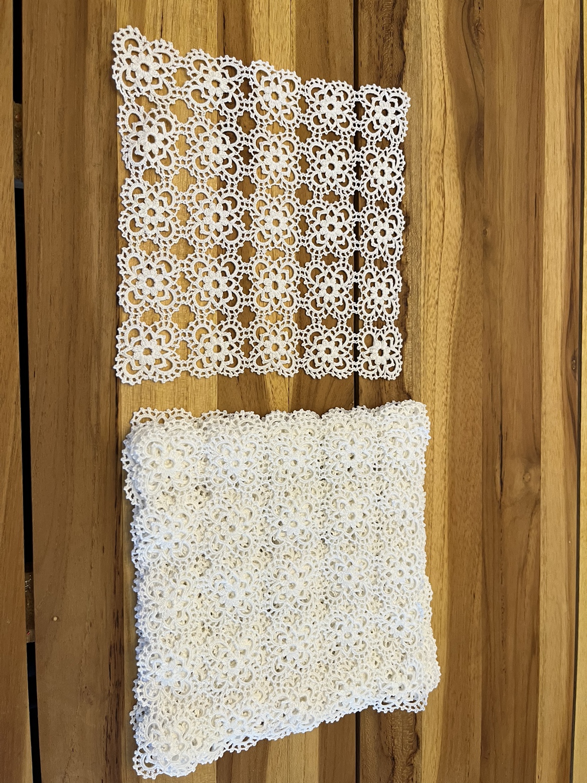 Handmade square lace doilies image indicator(8)