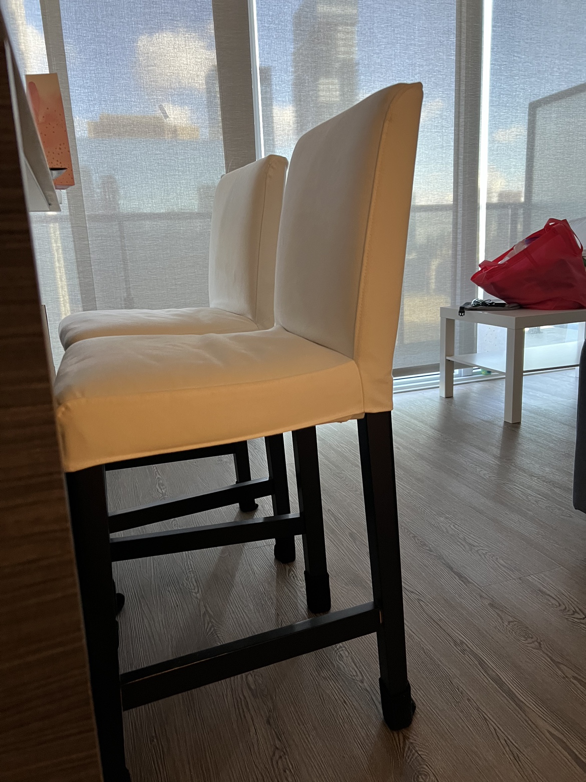 IKEA Bergmund White Bar Stools
