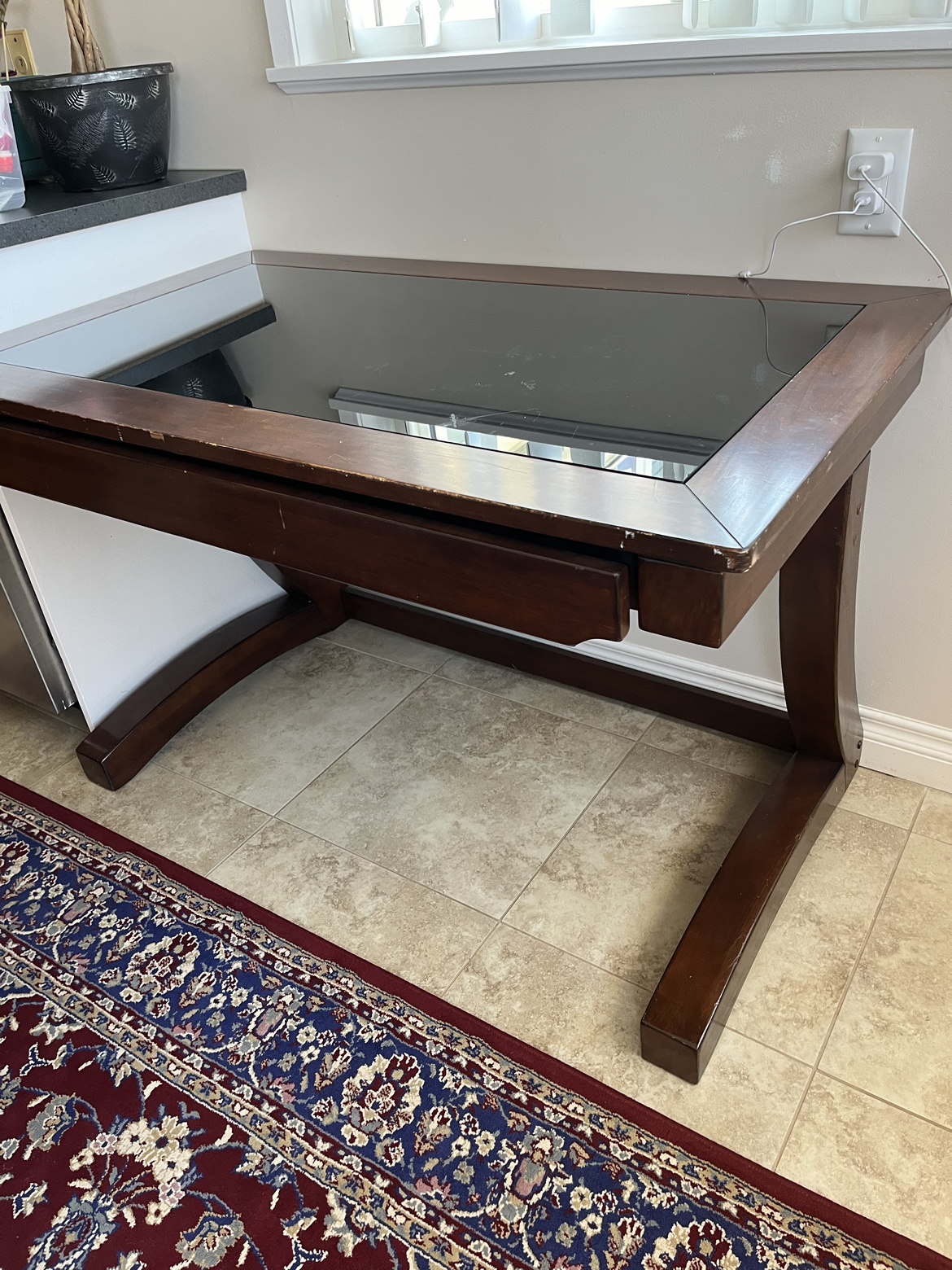 Glass Top Desk