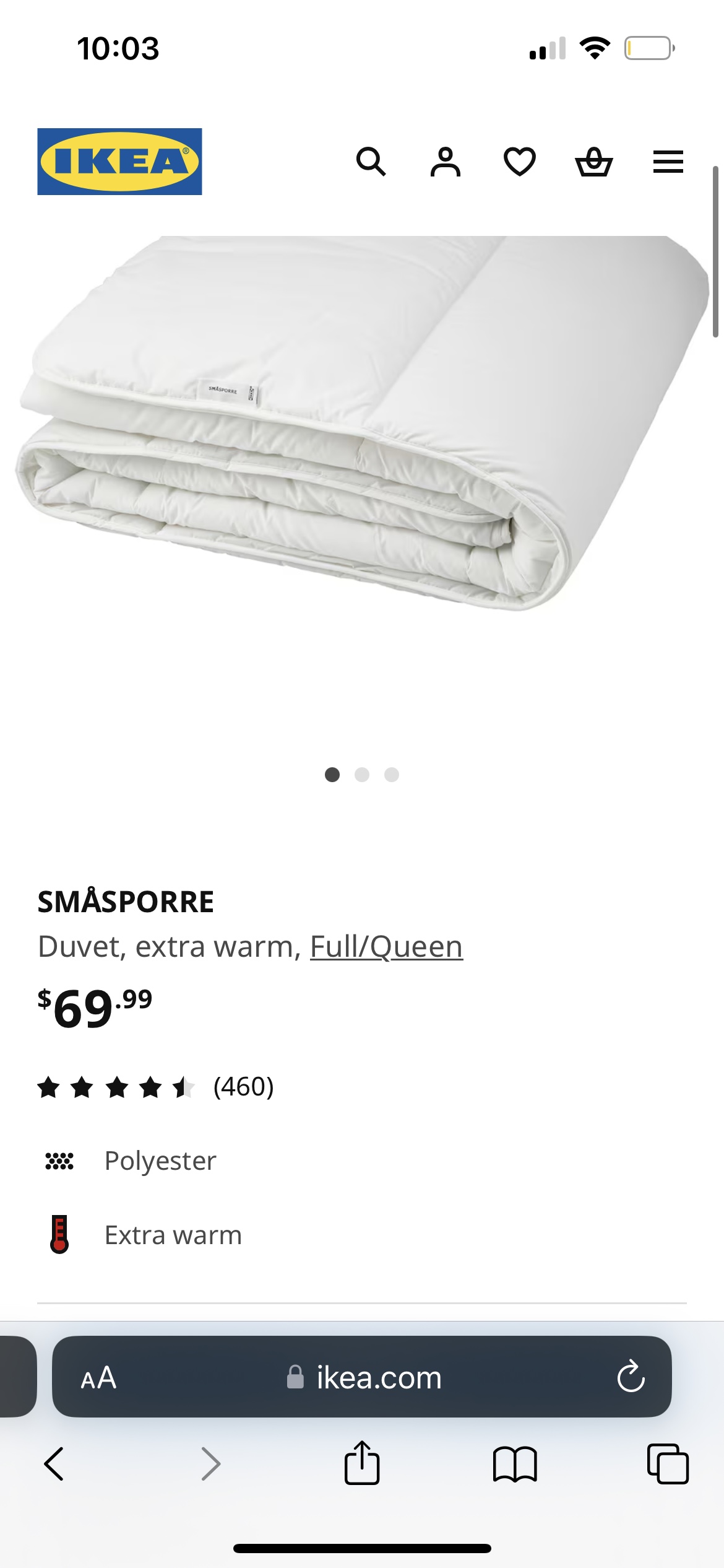 IKEA SMASPORE Duvet, Extra Warm, Full/Queen - photo 3
