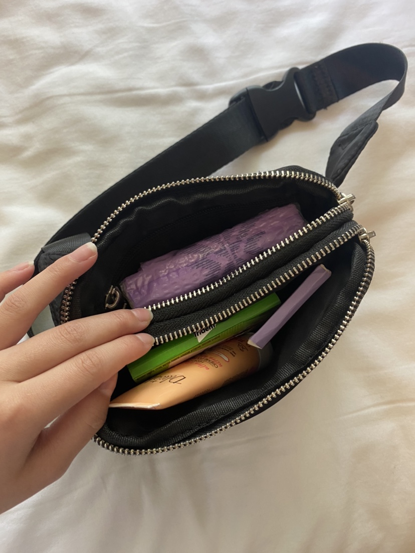 Black Fanny Pack with multiple pockets image indicator(4)