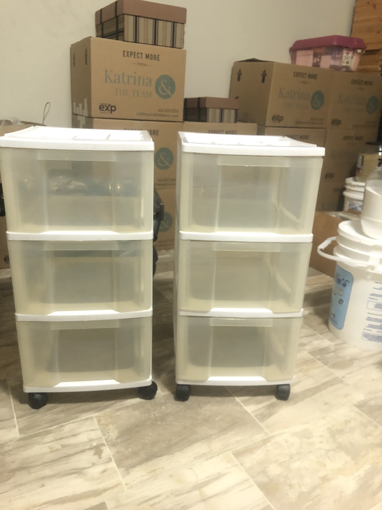 3- Drawer rolling storage cart (2 units)