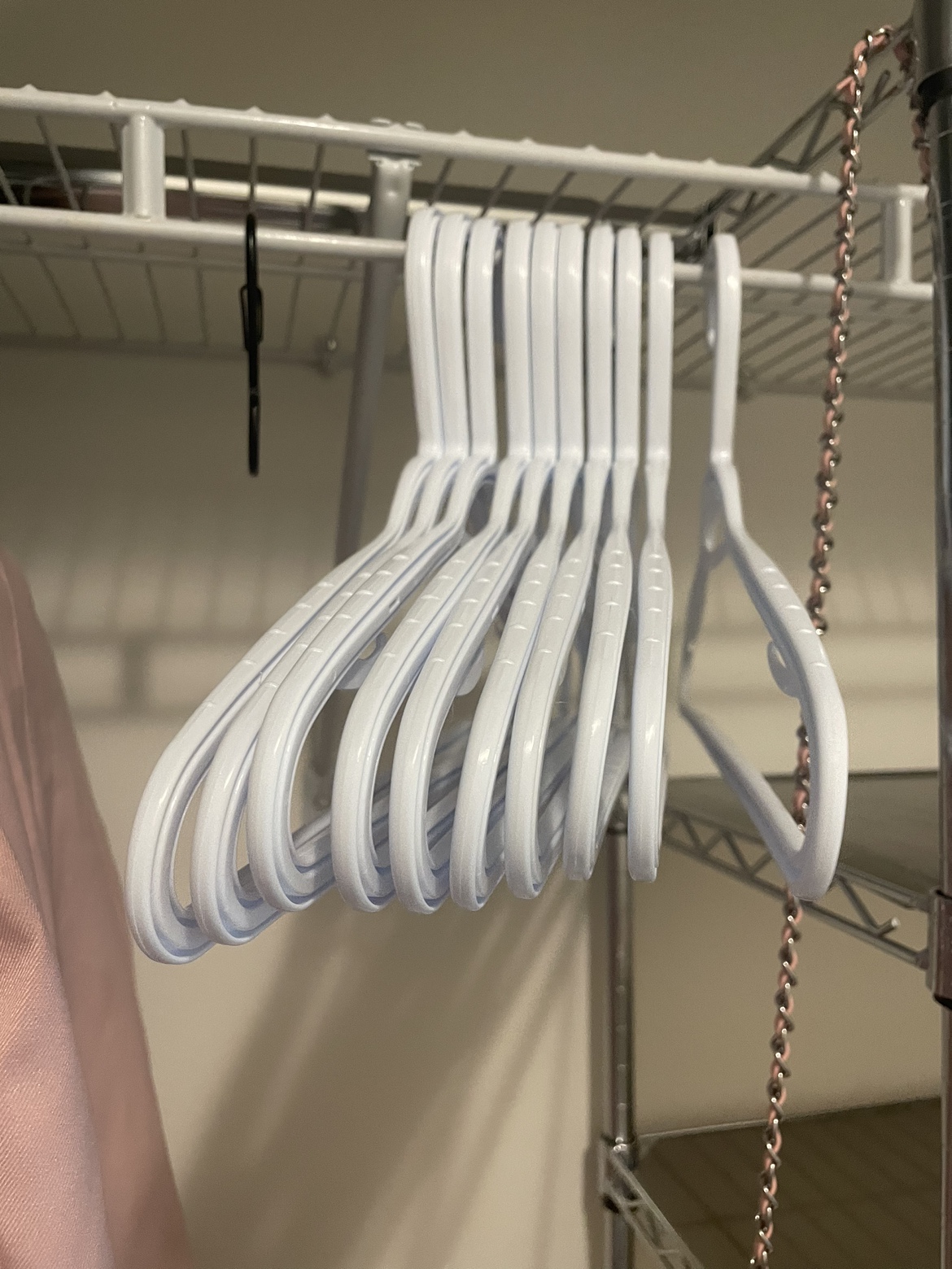 White Plastic Hangers and Drawer Organizer thumbnail