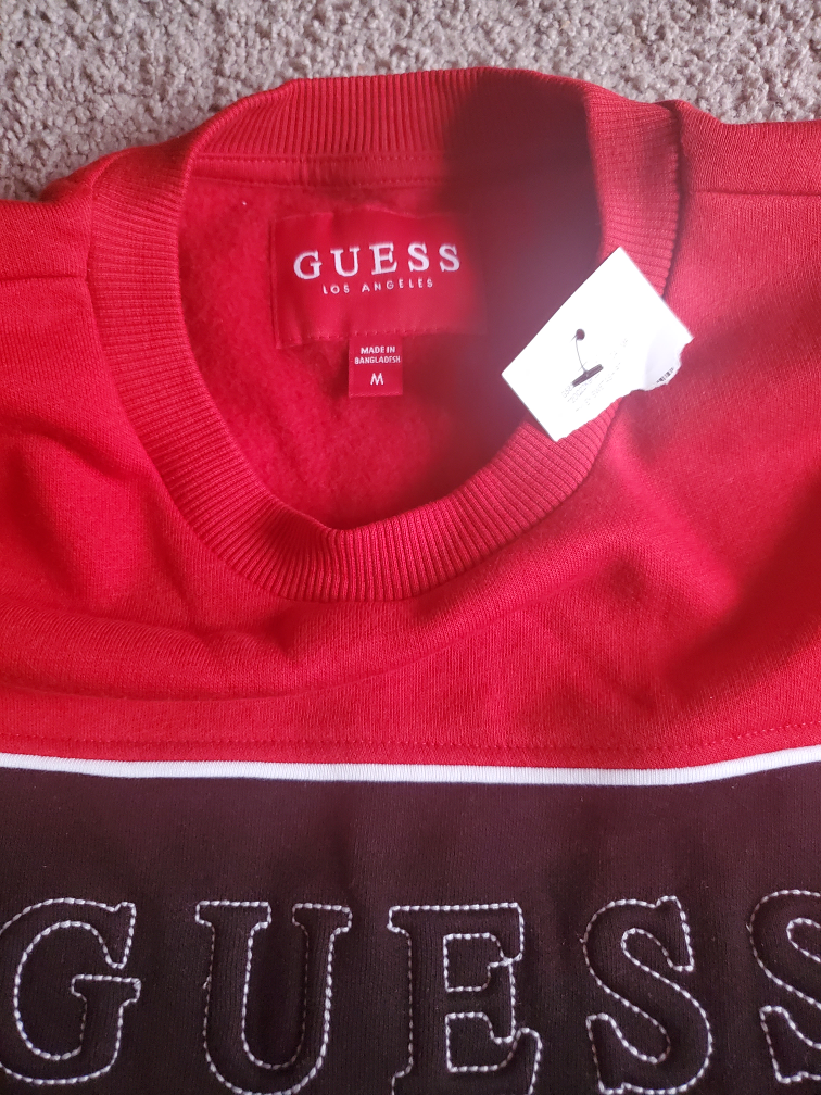 Men's Red Guess Sweater Size M - photo 2