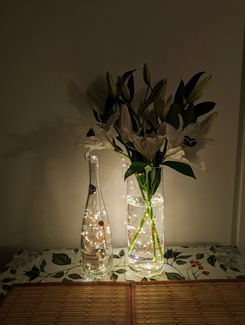 FREE glass flower vase and glass bottle decor thumbnail