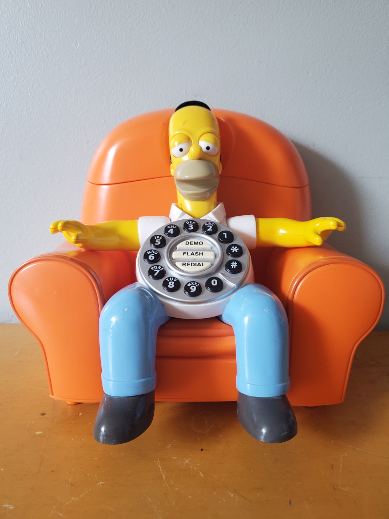 The Simpsons Homer Official Animated Talking Phone 2004 Rare image indicator(2)