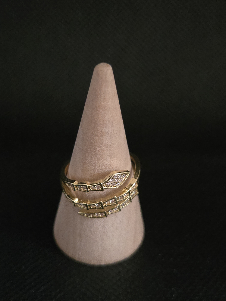 gold serpentine adjustable ring *new 💍 - photo 2