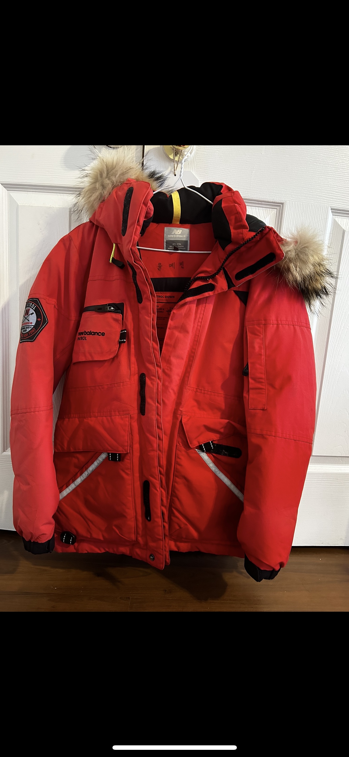 New balance winter jacket woman red