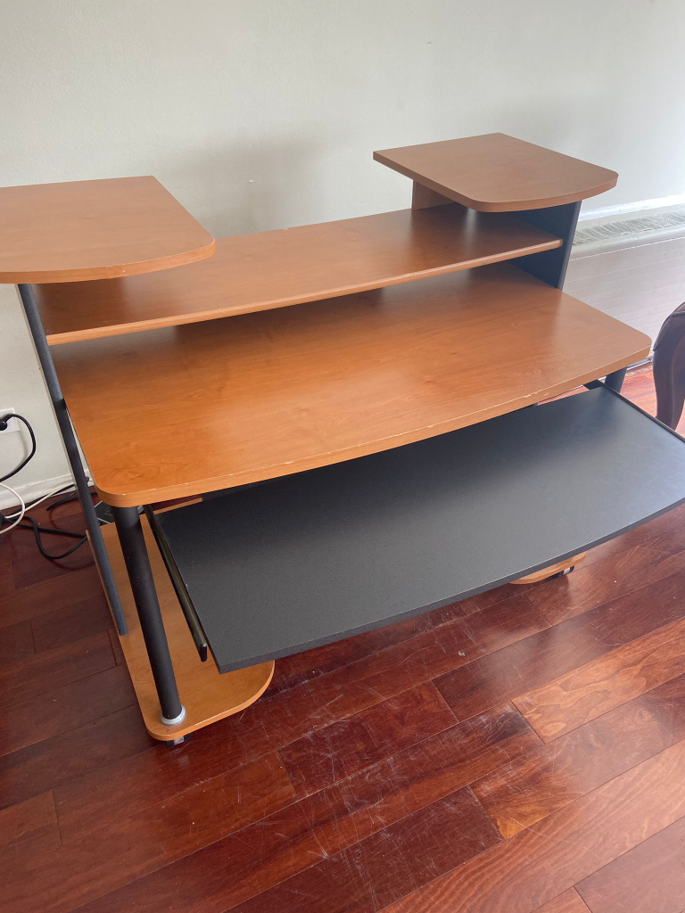 Computer Desk with Keyboard Tray - photo 2