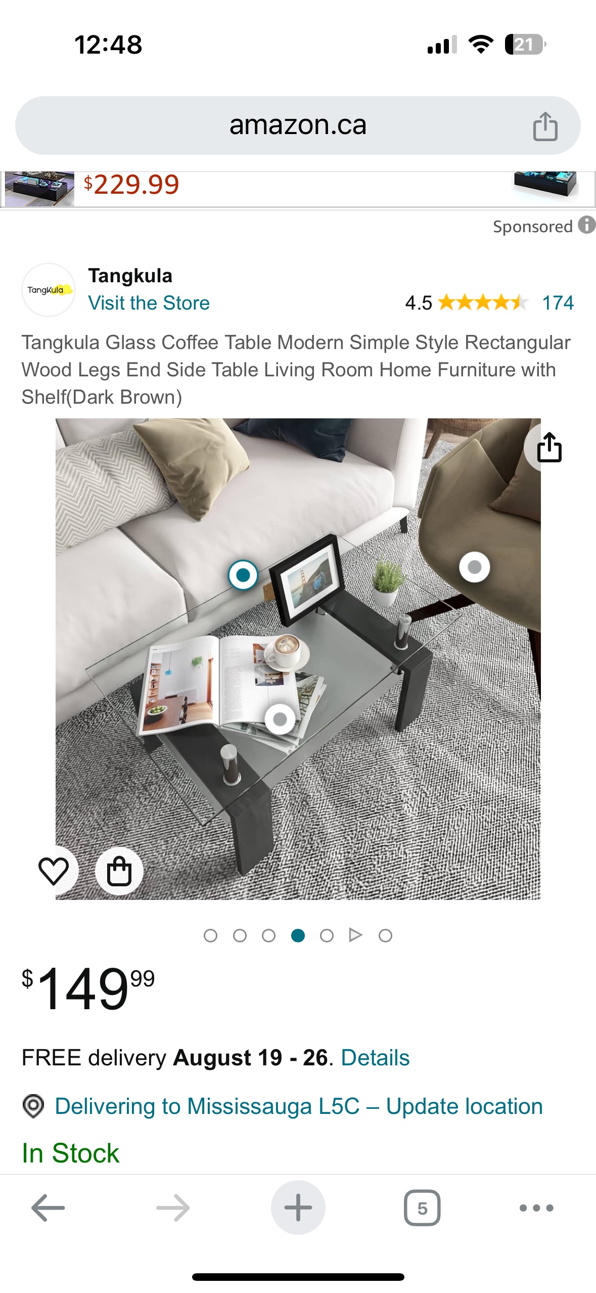Glass Coffee Table with Shelf - photo 3