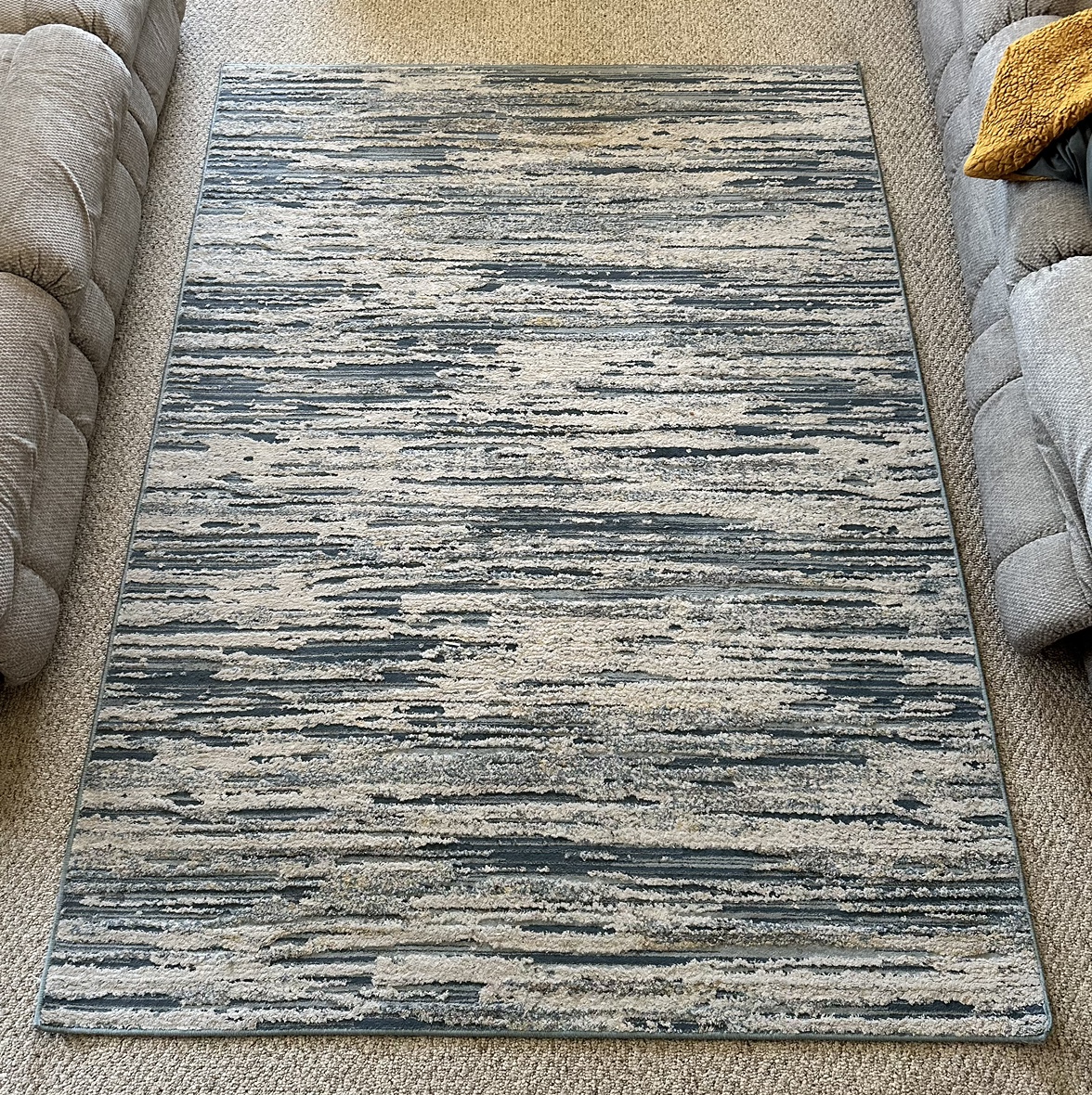 Blue and Grey Area Rug
