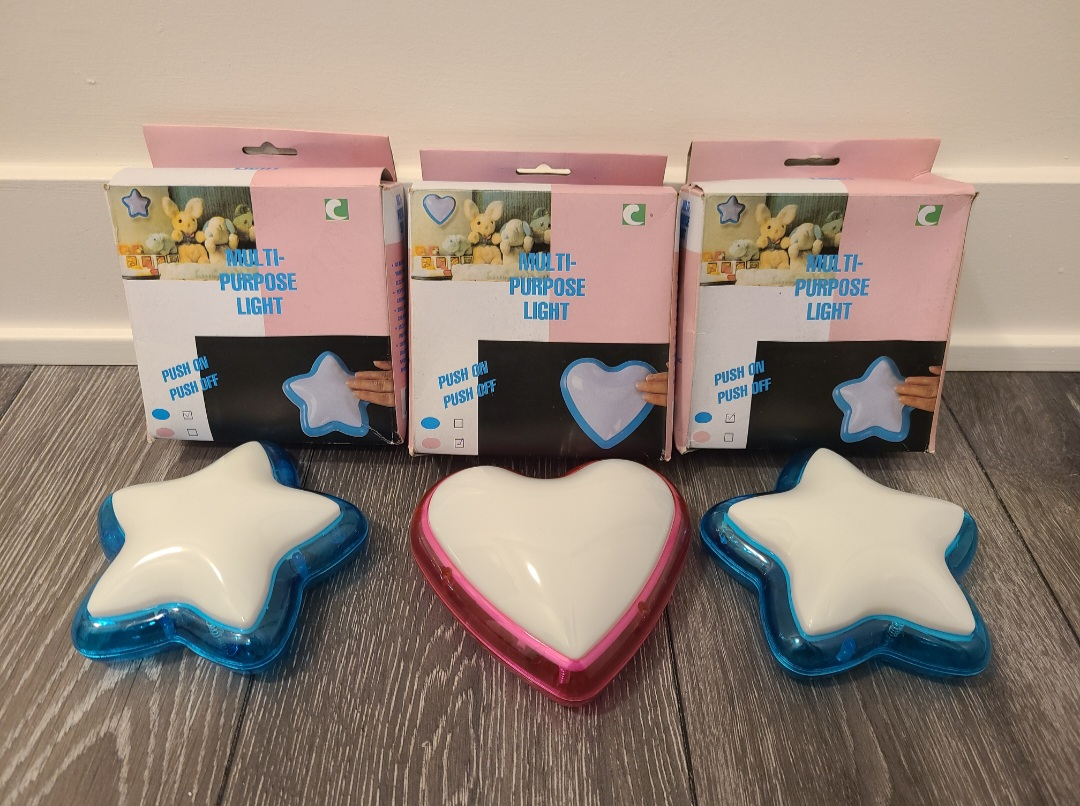 Night Light (Star & heart shape) x 3