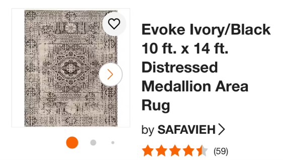 Evoke Ivory/Black 10 ft. x 14 ft. Area Rug by SAFAVIEH - photo 5