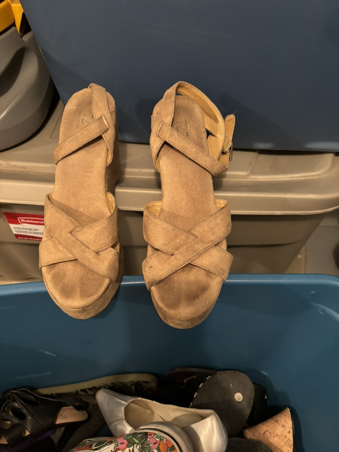 Womens Tan Wedge Sandals