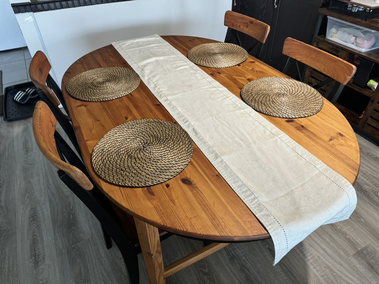 Wooden Dining Table and Chairs