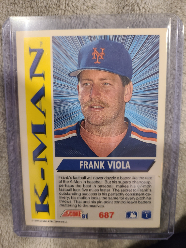 1991 Score Frank Viola autographed card image indicator(2)