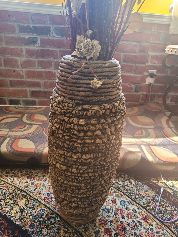 Tall Wicker Vase