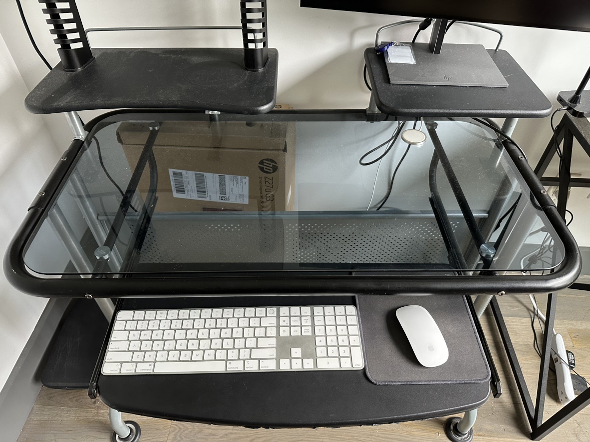 Glass Top Computer Desk - photo 2