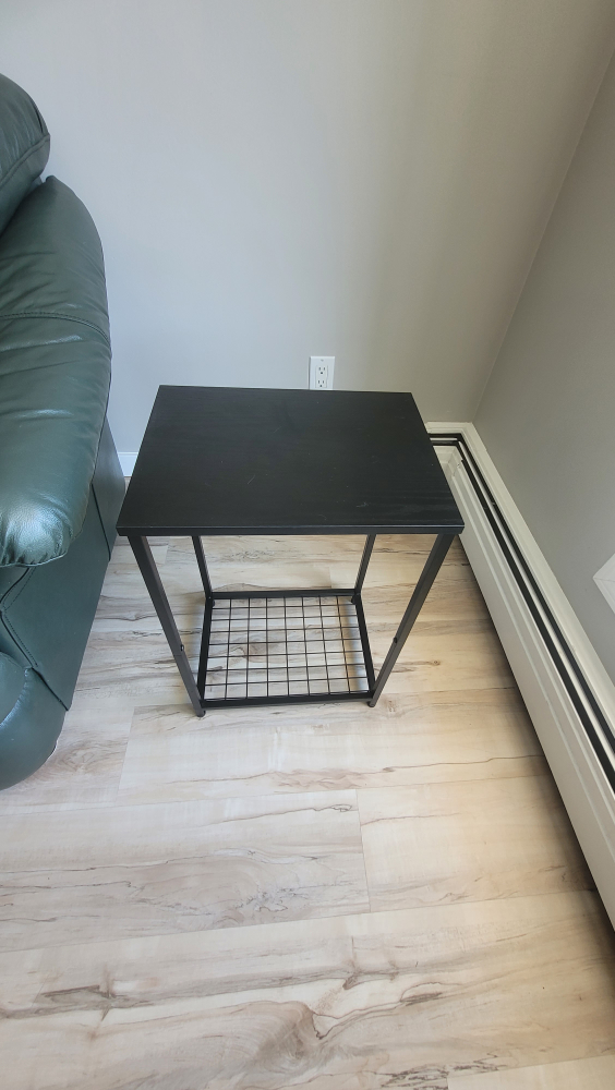 Black side table