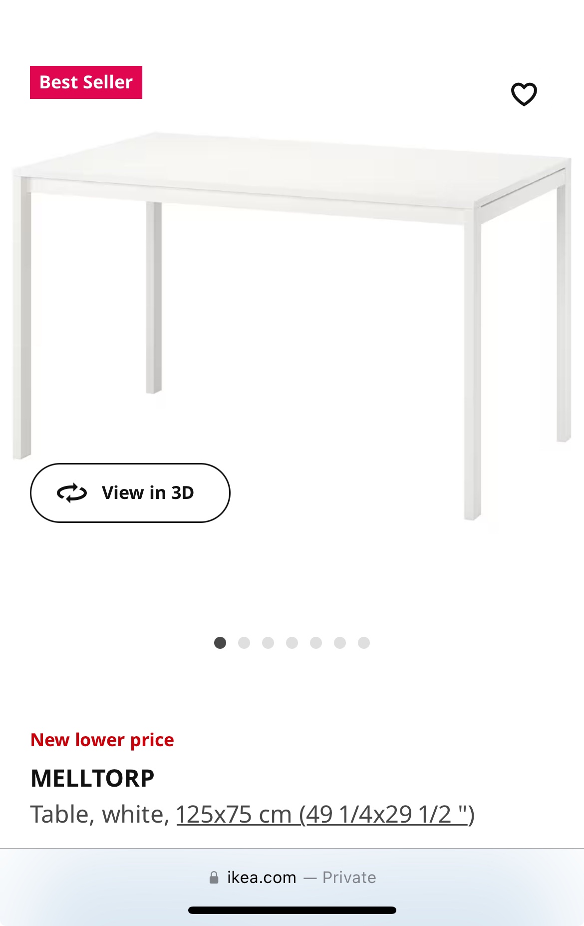 Ikea Melltorp Dining Table (4-6 people)