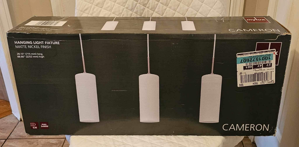 Mylux Matte Nickel Finish Hanging Light Fixture thumbnail