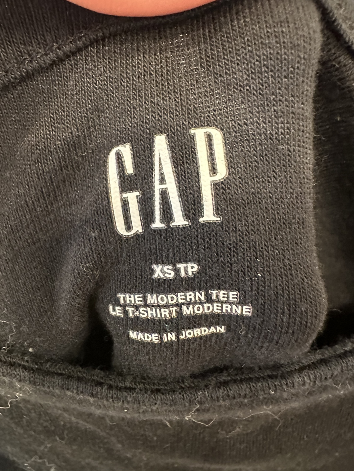 Set of two Gap Boatneck 3/4 Sleeve Tops - black and navy image indicator(3)