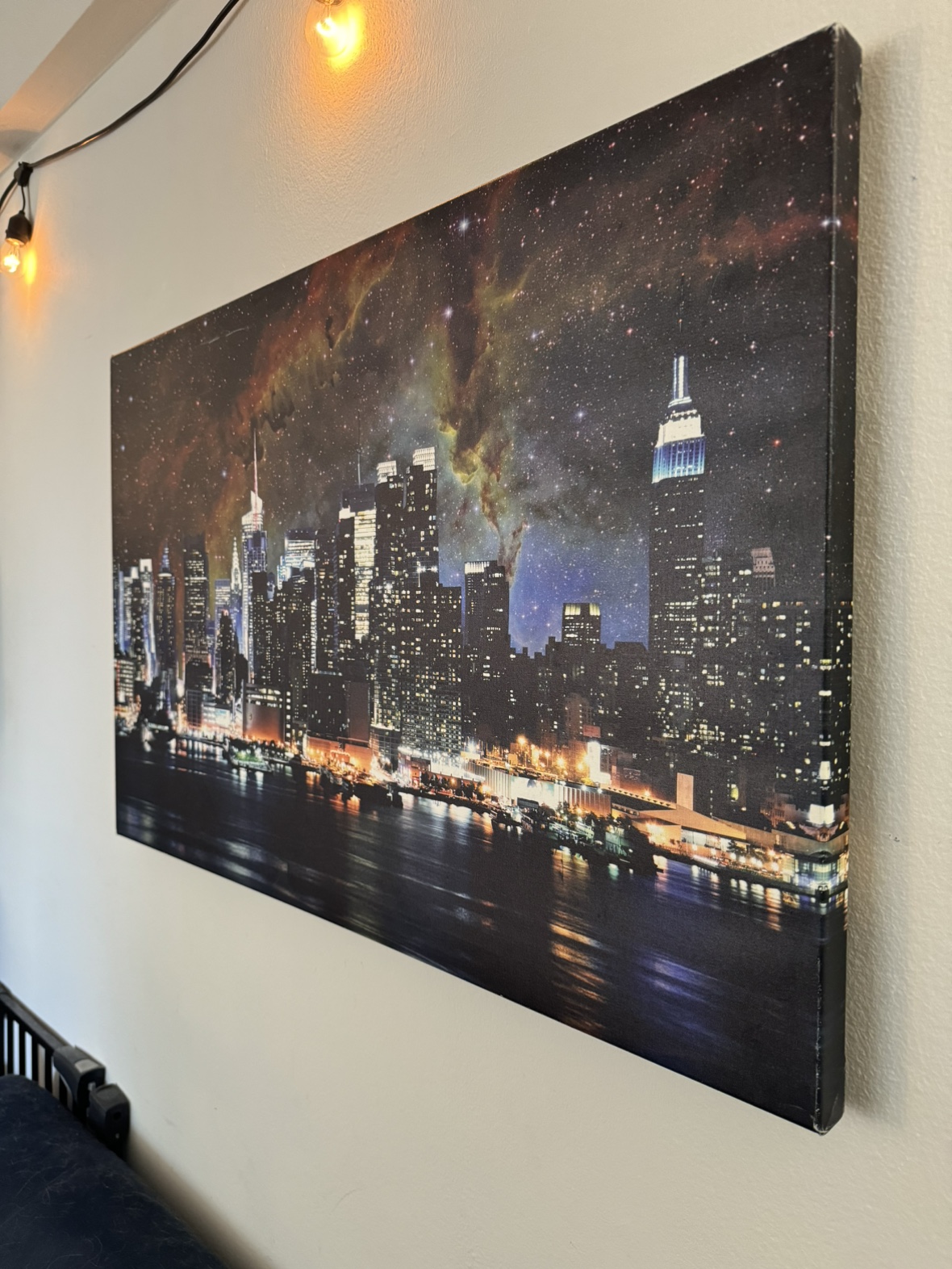 New York City, New York Nebula Skyline - Canvas Print - photo 2