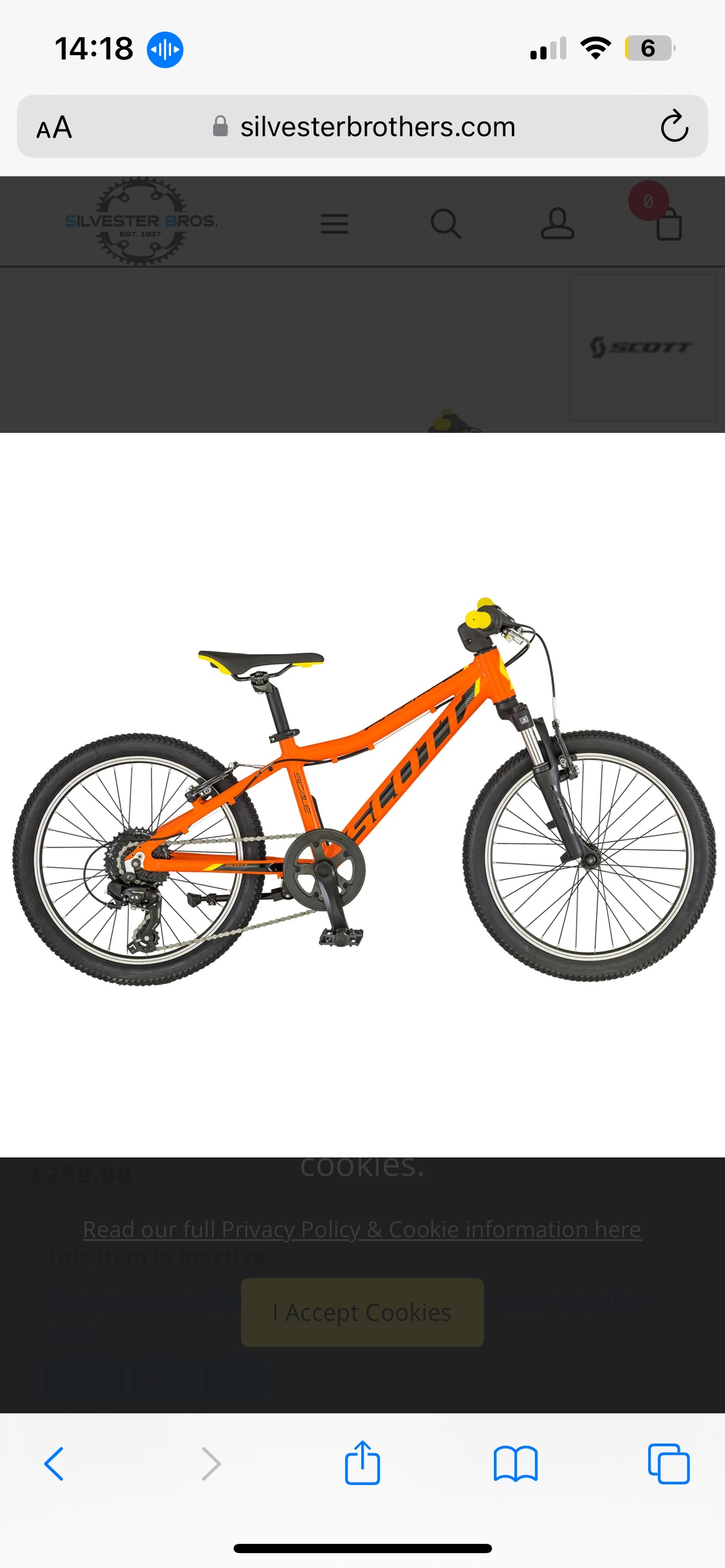 Scott Mountain Bike (Boys)