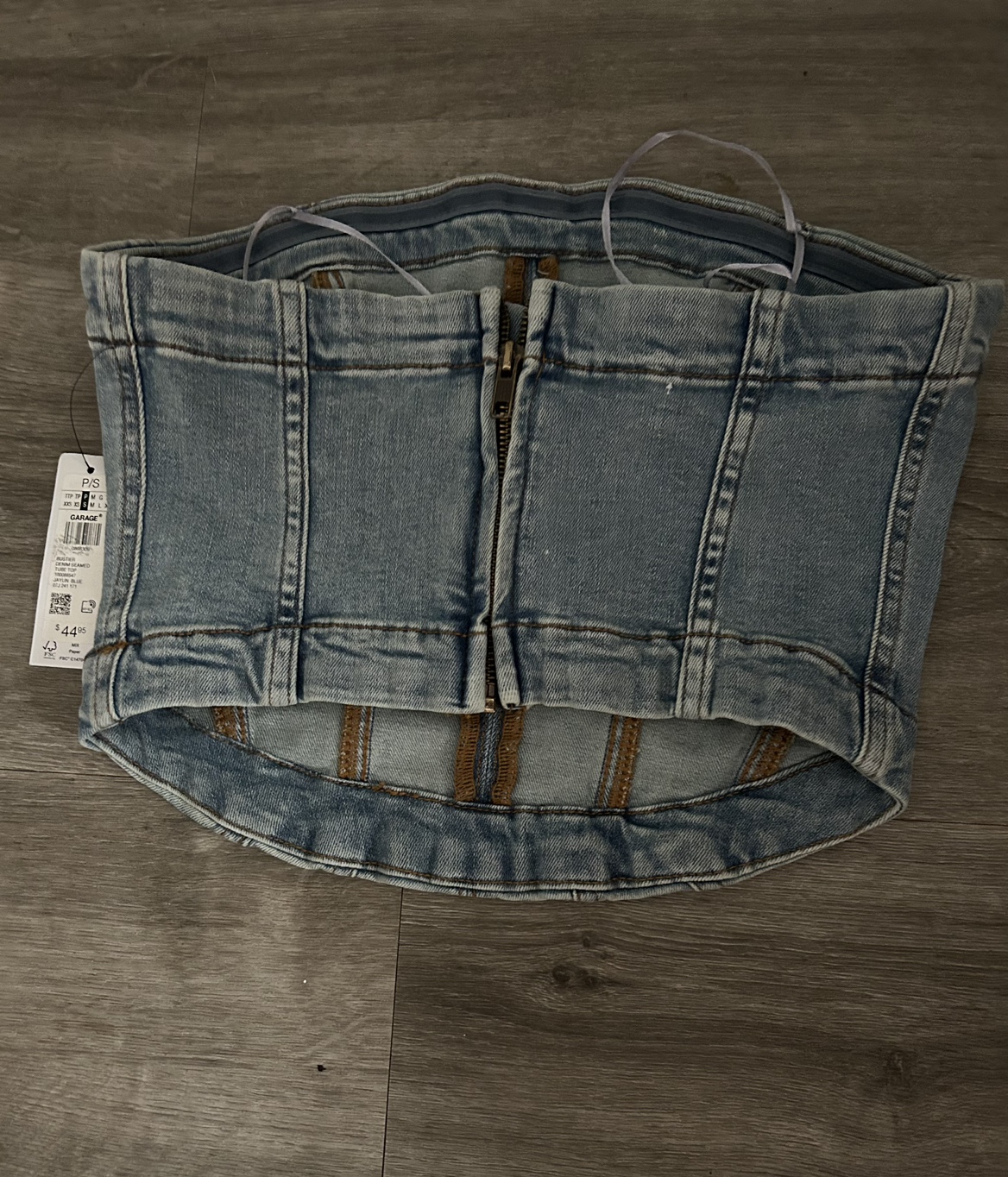 Jean cropped top - photo 2