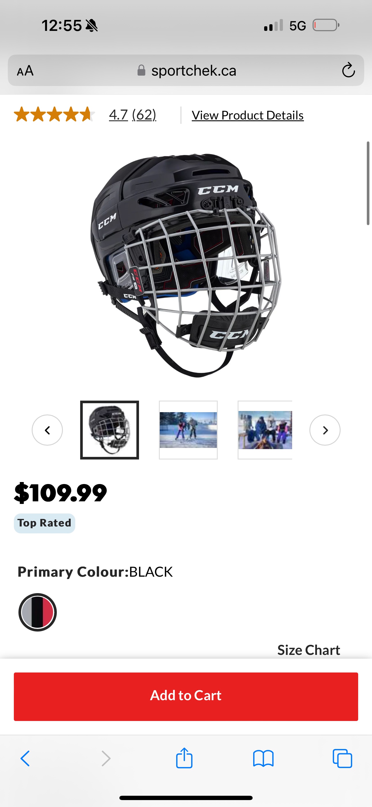 CCM Fitlite 3DS Junior Hockey Helmet Combo thumbnail