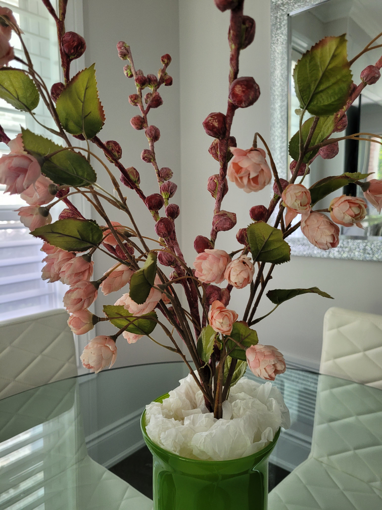 Vase & Artificial Flower Arrangement image indicator(2)