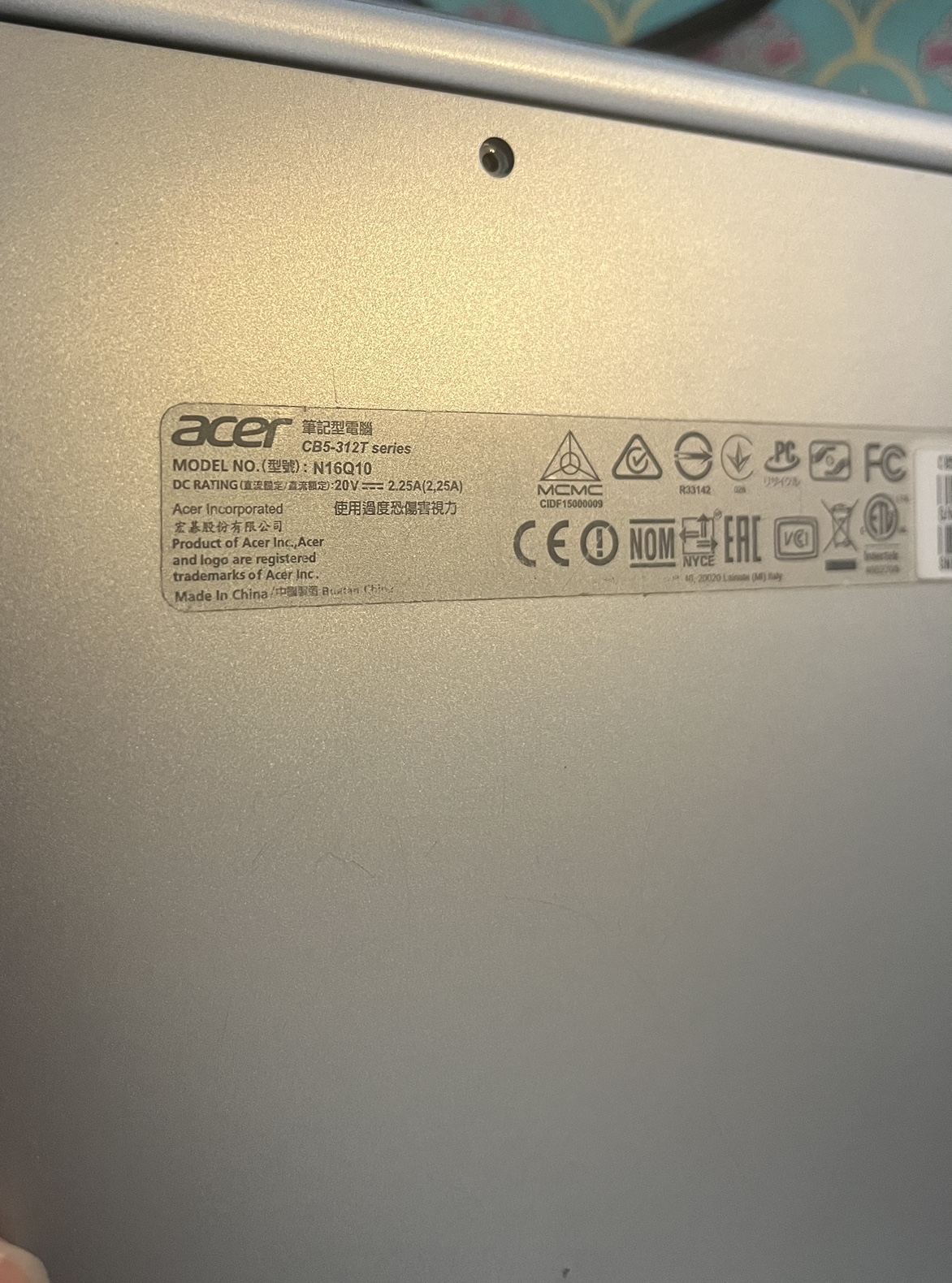 Acer Chromebook with charger image indicator(2)