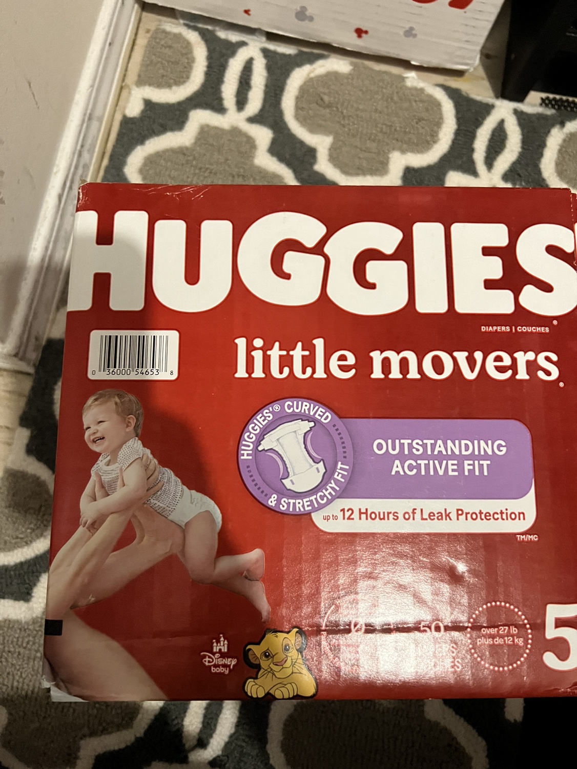 Huggies Little Movers Size 5 Diapers (54 Diapers) thumbnail